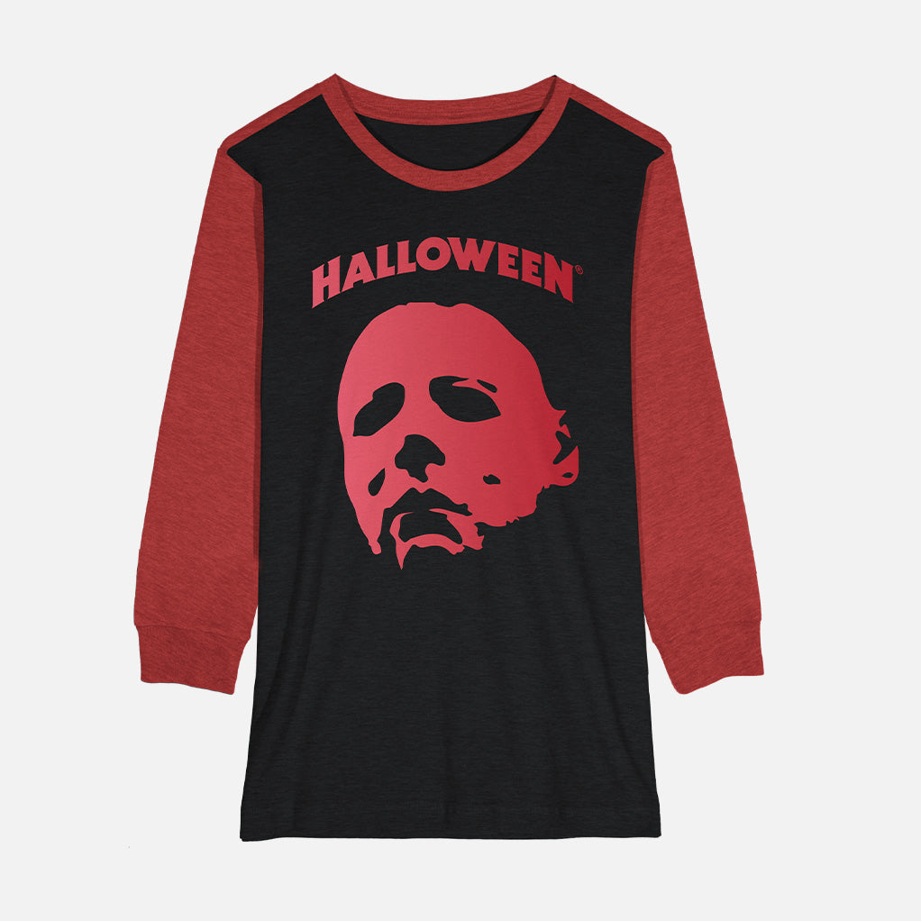 HALLOWEEN MM MASK RAGLAN SHIRT