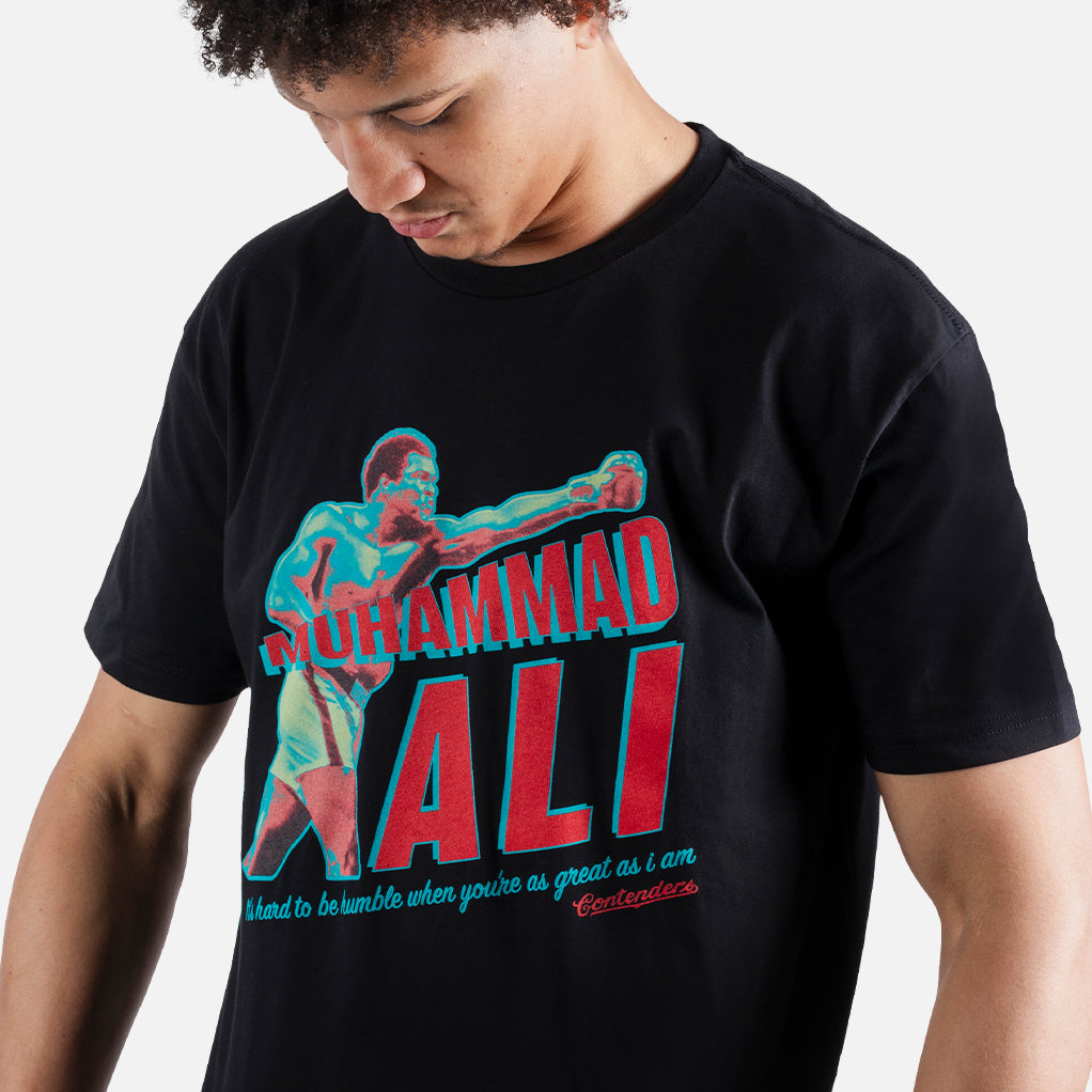 Muhammad Ali Men's Arch Text T-Shirt White, Size: Small