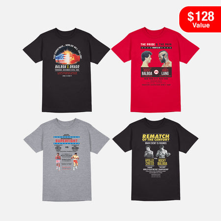 ROCKY POSTER COLLECTION SHIRT 4 PACK