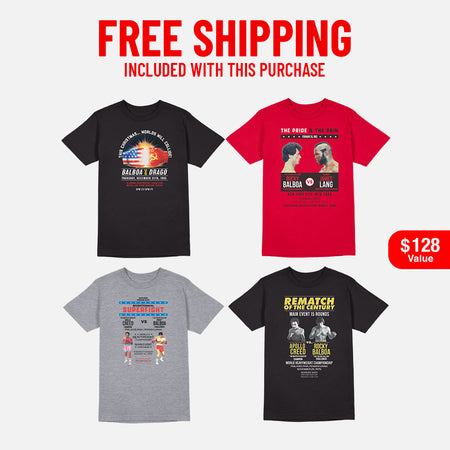 ROCKY POSTER COLLECTION SHIRT 4 PACK