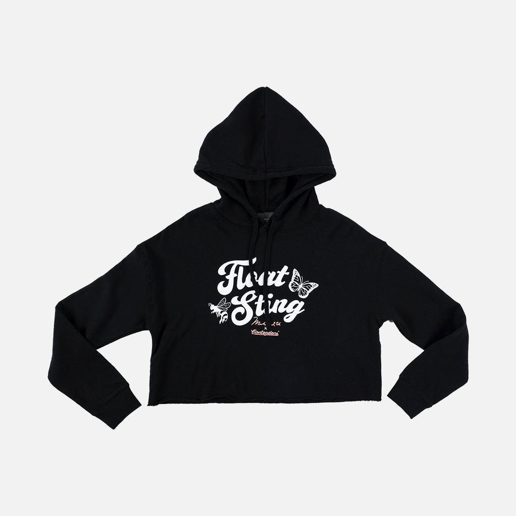 MUHAMMAD ALI FLOAT &amp; STING WOMEN&#39;S CROP PULLOVER HOODIE