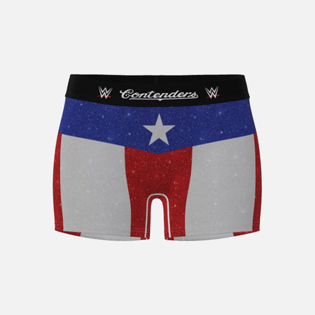 WWE ZELINA VEGA PUERTO RICO FLAG BOY SHORT