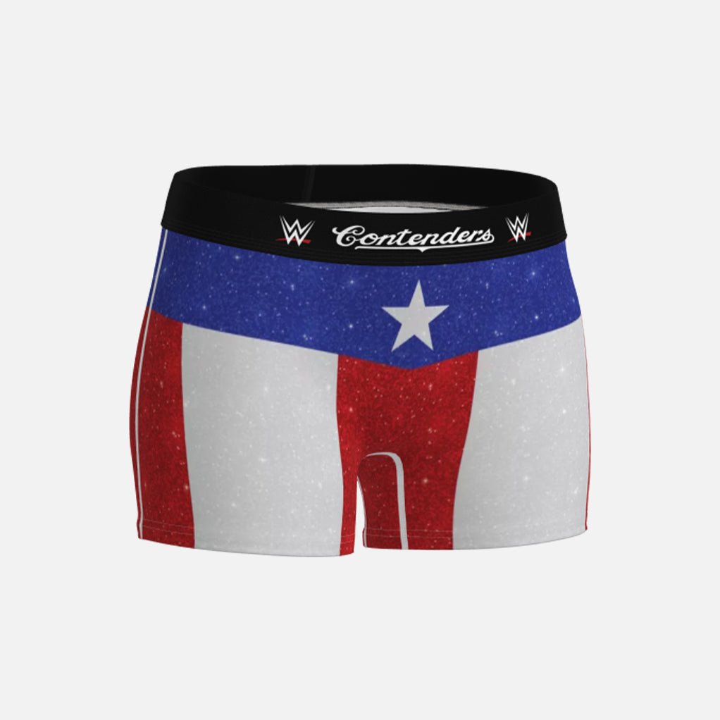 WWE ZELINA VEGA PUERTO RICO FLAG BOY SHORT
