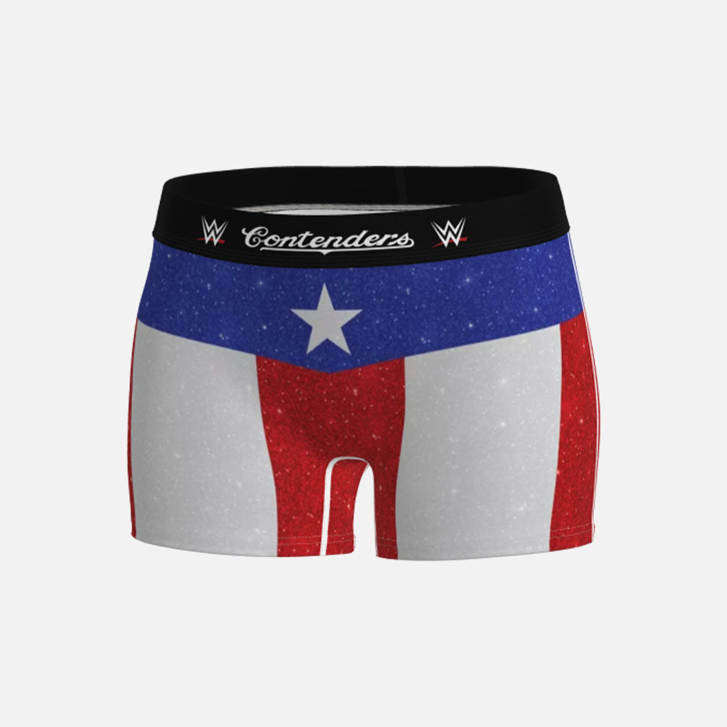 WWE ZELINA VEGA PUERTO RICO FLAG BOY SHORT