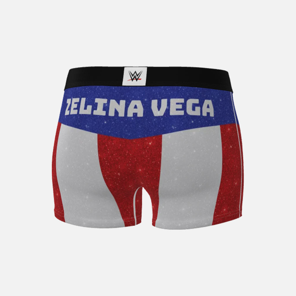 WWE ZELINA VEGA PUERTO RICO FLAG BOY SHORT
