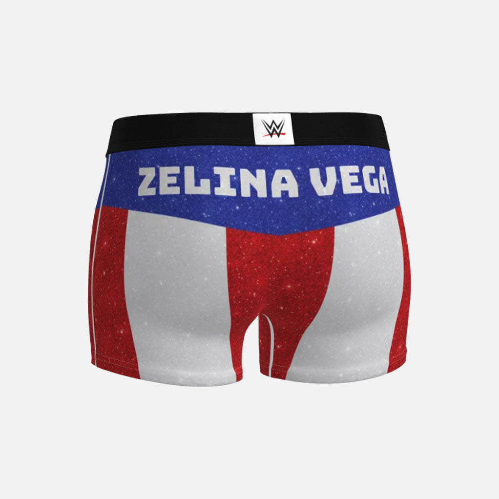 WWE ZELINA VEGA PUERTO RICO FLAG BOY SHORT