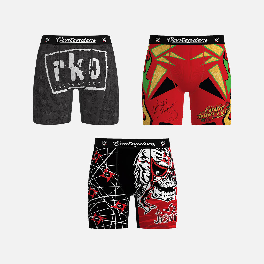 WWE PAST AND PRESENT 3 PACK BRIEFS