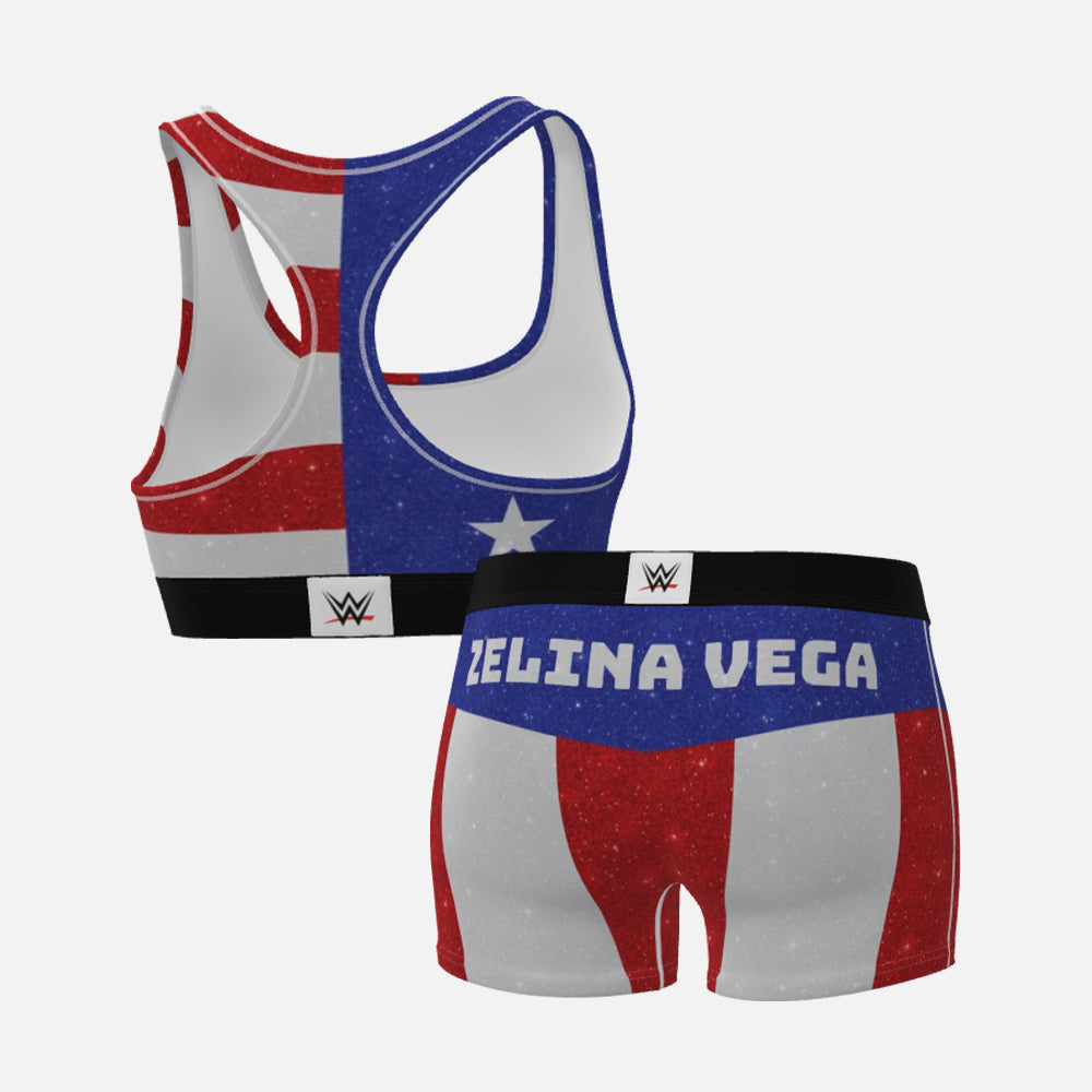 WWE ZELINA VEGA PUERTO RICO FLAG SET