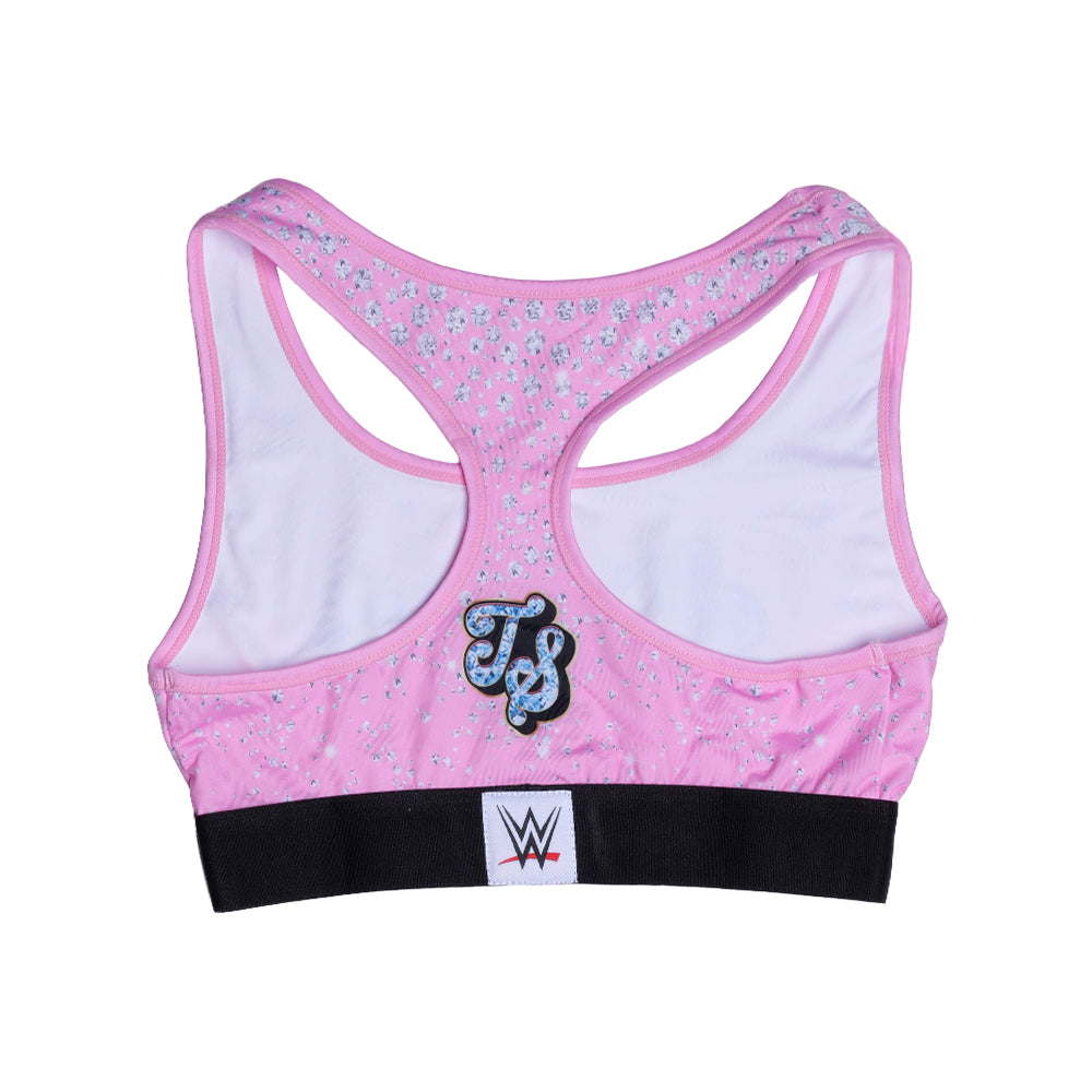 WWE TIFFANY STRATTON PINK DIAMONDS SPORTS BRA