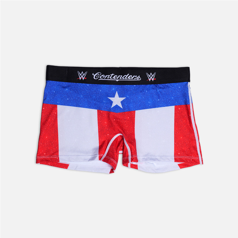 WWE ZELINA VEGA PUERTO RICO FLAG BOY SHORT