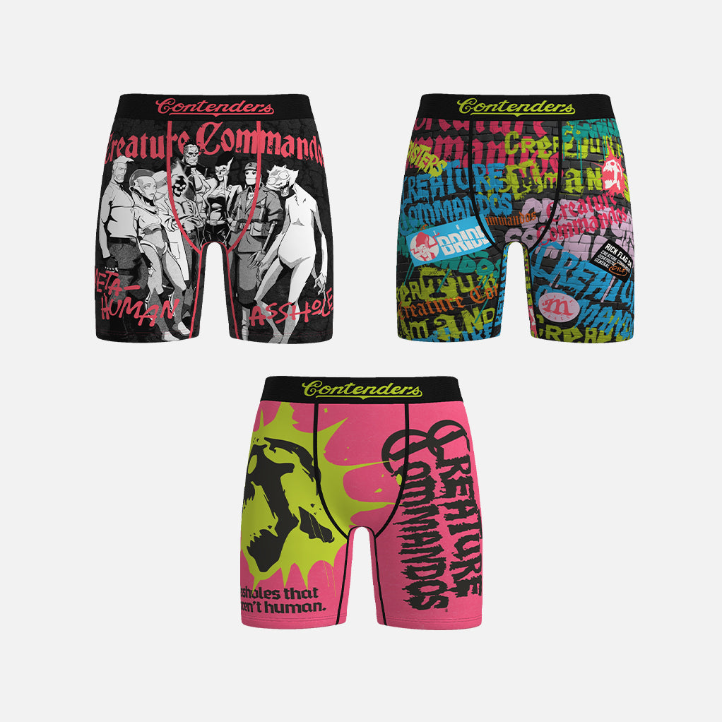 CREATURE COMMANDOS  3 PACK BRIEFS