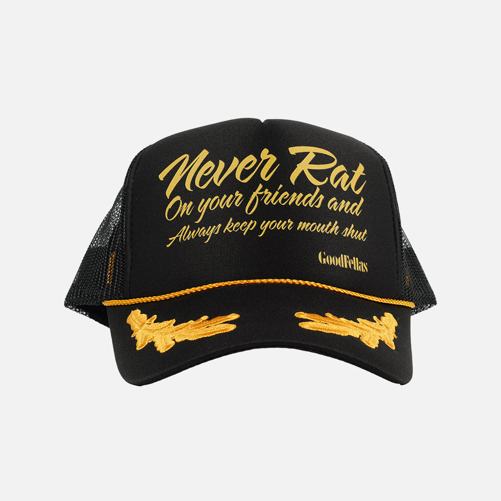 GOODFELLAS NEVER RAT TRUCKER SNAPBACK