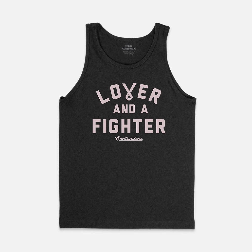 WOMEN'S BREAST CANCER AWARENESS LOVER & FIGHTER RACERBACK TANK