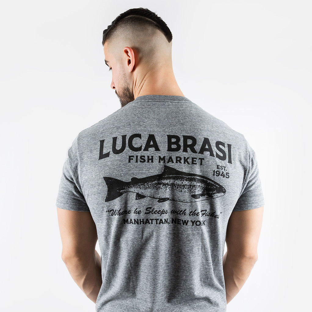 The Godfather Luca Brasi Fish Market Shirt | Contenders Clothing Large / Heather Grey