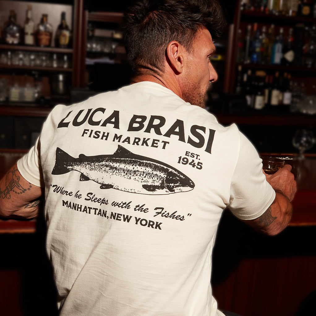 The Godfather Luca Brasi Fish Market Shirt | Contenders Clothing Large / Heather Grey