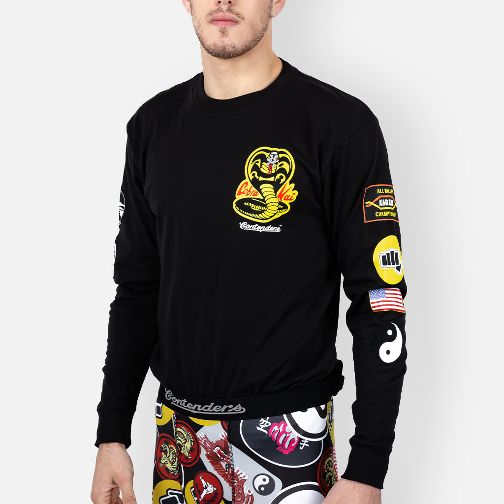 Cobra Kai Patches Long Sleeve Shirt | Contenders Clothing