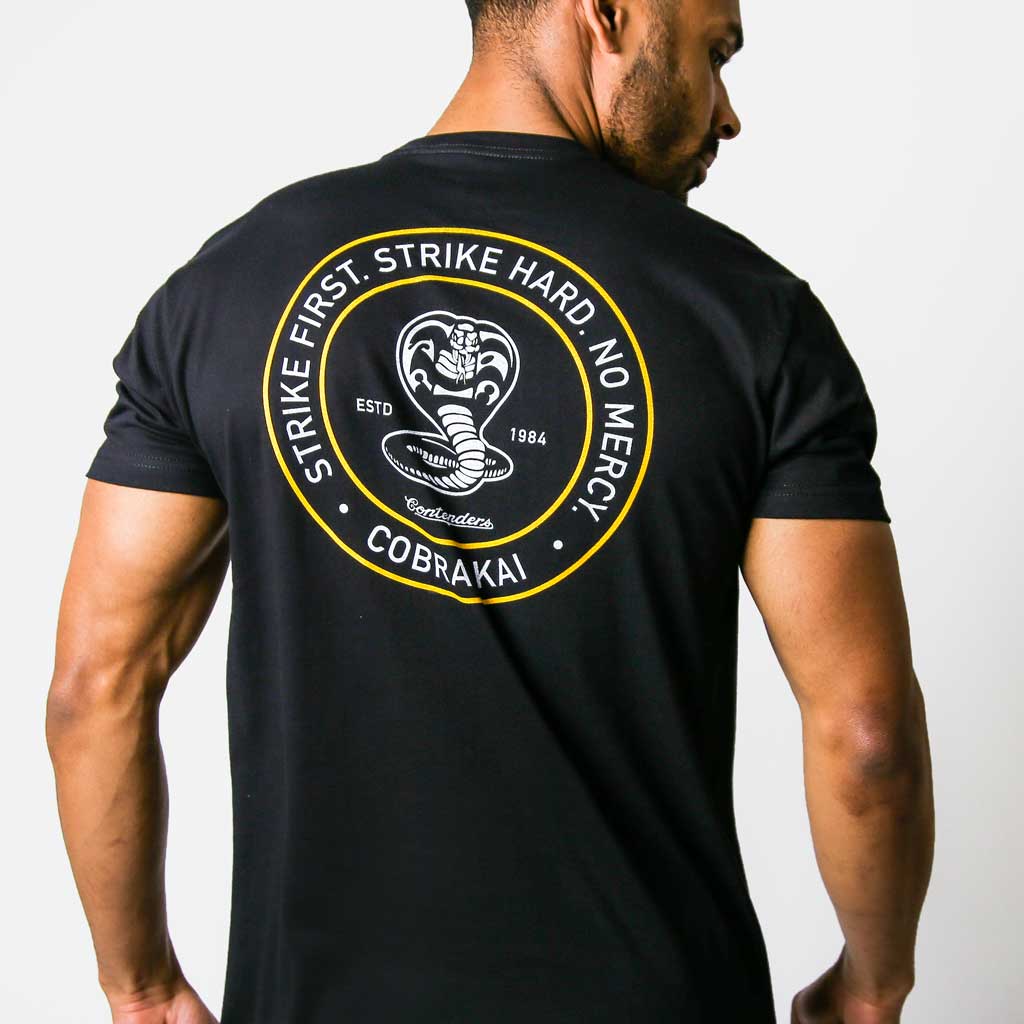 Contenders Clothing Cobra Kai Circle Stamp Shirt | Action Fiction | T-Shirt