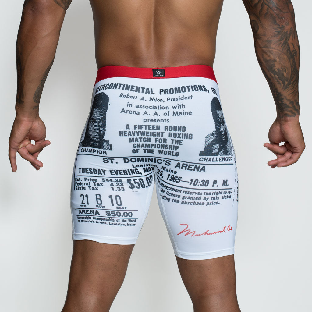 Muhammad Ali Contenders Robe 1965 white boxer brief