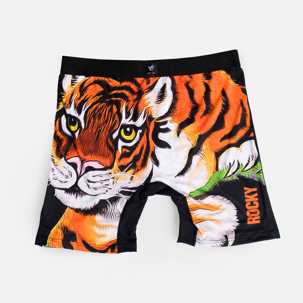 Rocky Satin Tiger Black Boxer Brief