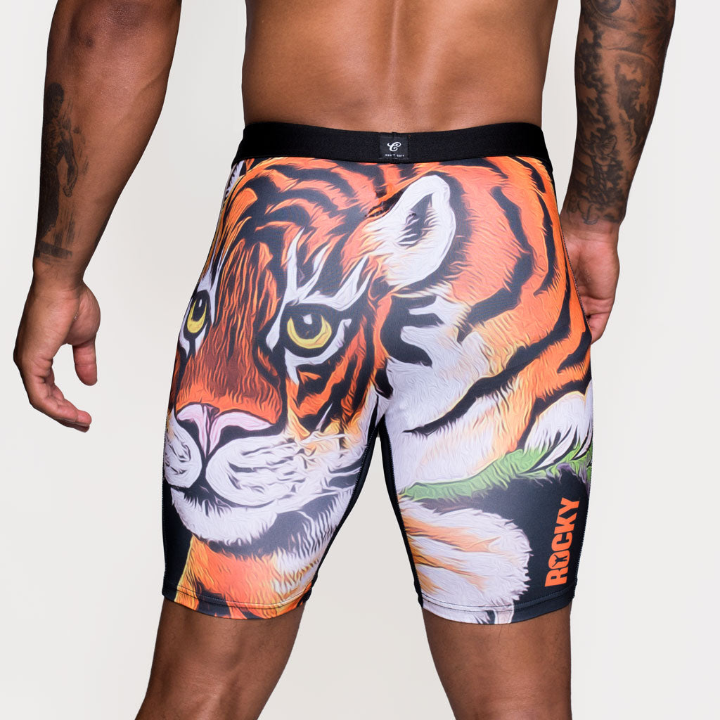 Rocky Satin Tiger Black Boxer Brief